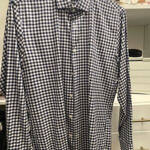 JCrew Ludlow Med Blue and White Checkered Shirt